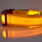 Safety Pet Collar For Lighted Up Nylon Solid LED