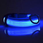 Safety Pet Collar For Lighted Up Nylon Solid LED