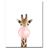 Bubble Gum Animal Canvas Prints