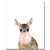 Bubble Gum Animal Canvas Prints