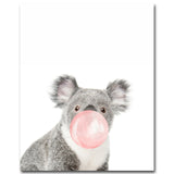 Bubble Gum Animal Canvas Prints