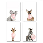 Bubble Gum Animal Canvas Prints